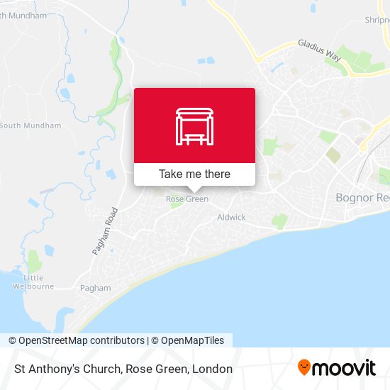 St Anthony's Church, Rose Green map