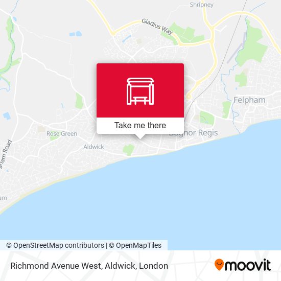 Richmond Avenue West, Aldwick map