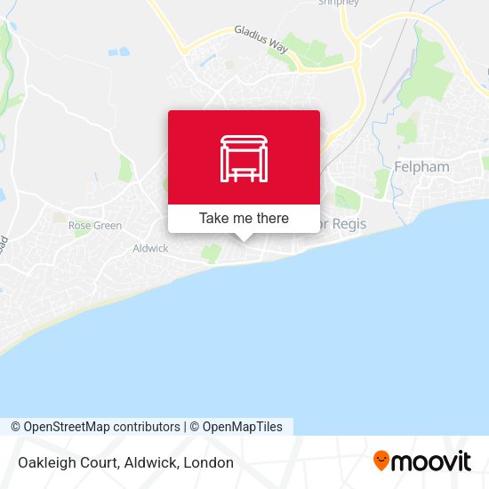 Oakleigh Court, Aldwick map