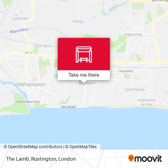 The Lamb, Rustington map