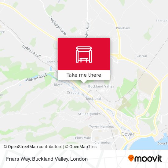 Friars Way, Buckland Valley map