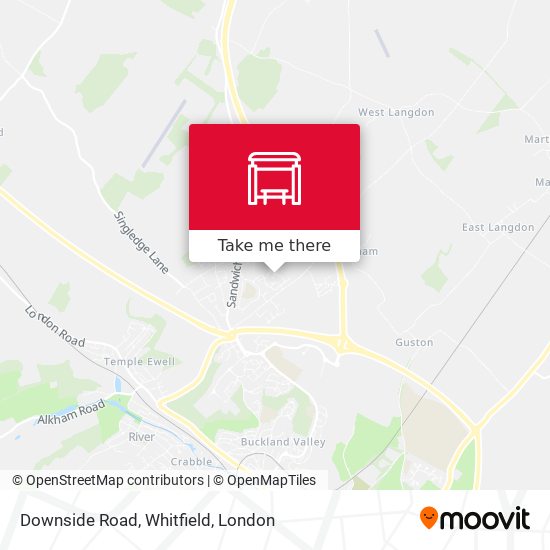 Downside Road, Whitfield map