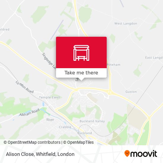 Alison Close, Whitfield map