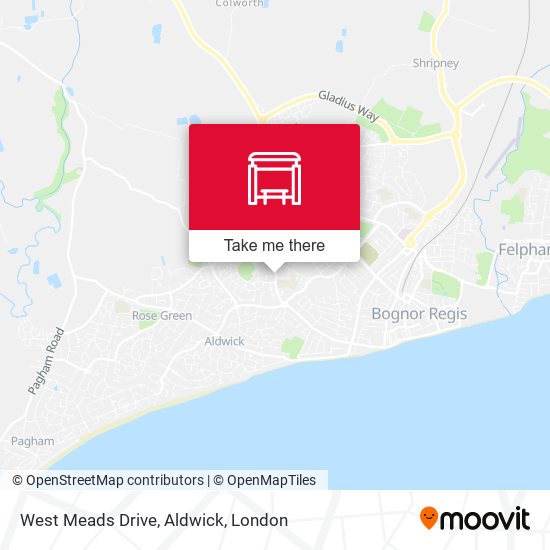 West Meads Drive, Aldwick map
