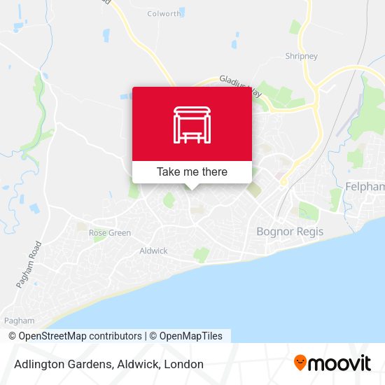 Adlington Gardens, Aldwick map