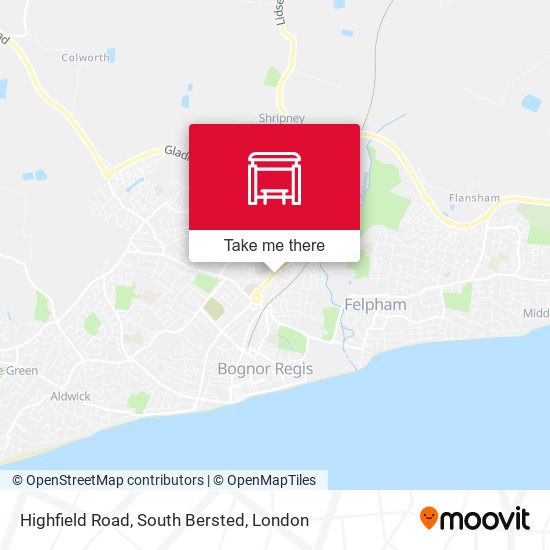 Highfield Road, South Bersted map