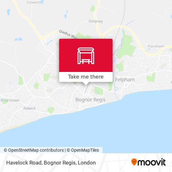 Havelock Road, Bognor Regis map