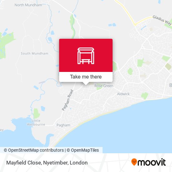 Mayfield Close, Nyetimber map