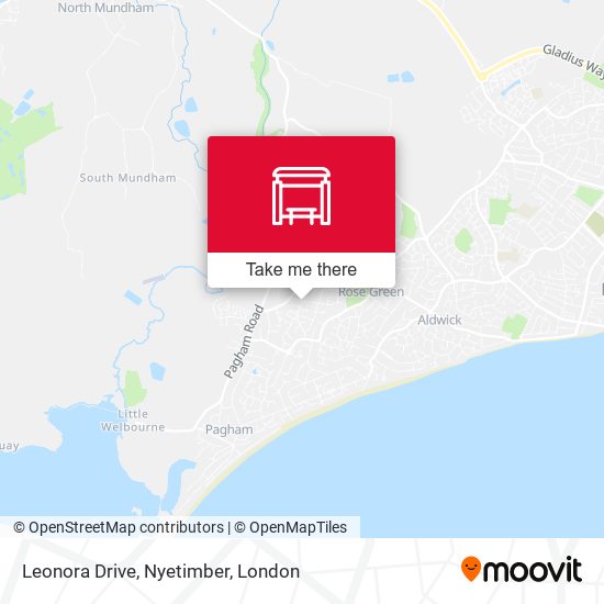 Leonora Drive, Nyetimber map