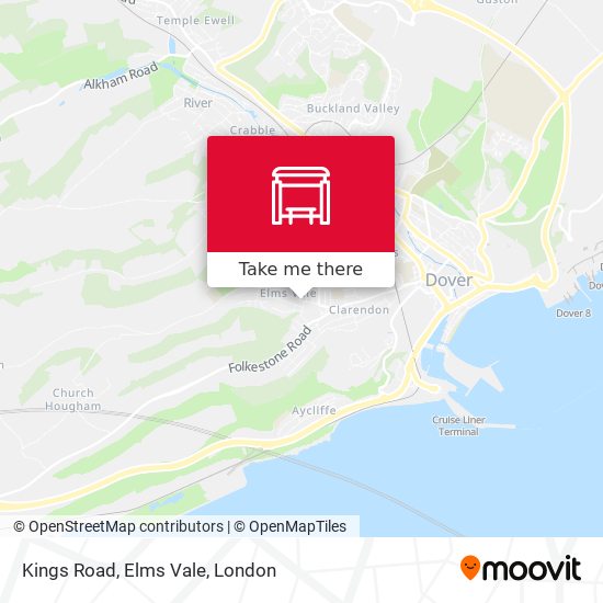 Kings Road, Elms Vale map
