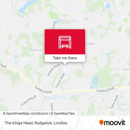 The Kings Head, Rudgwick map