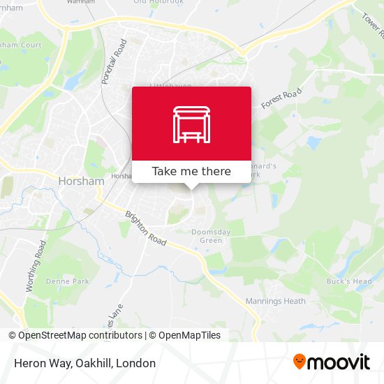 Heron Way, Oakhill map