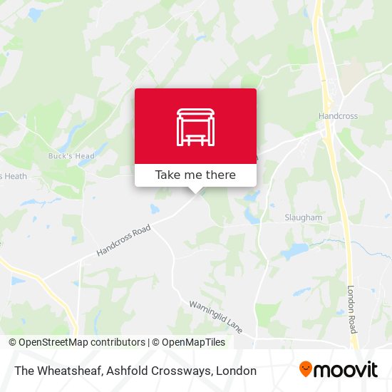 The Wheatsheaf, Ashfold Crossways map