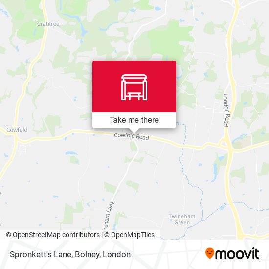 Spronkett's Lane, Bolney map