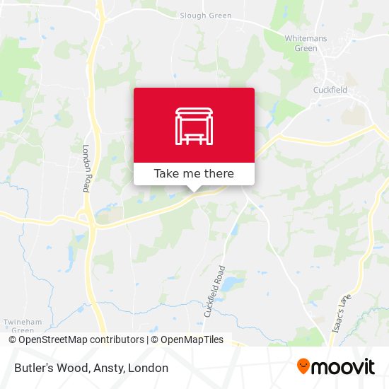 Butler's Wood, Ansty map