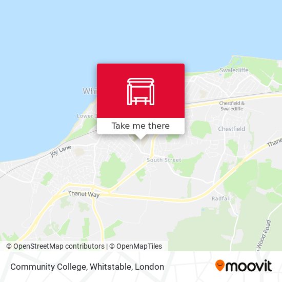 Community College, Whitstable map