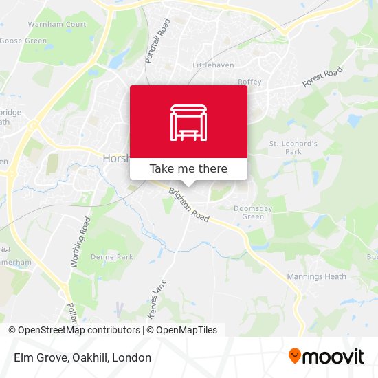Elm Grove, Oakhill map