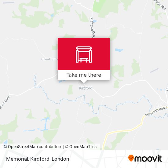 Memorial, Kirdford map