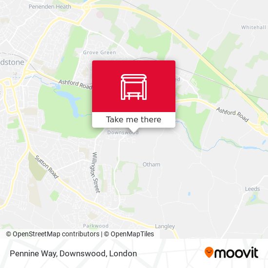 Pennine Way, Downswood map