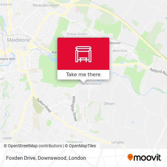 Foxden Drive, Downswood map