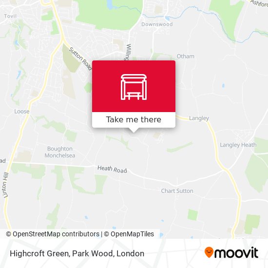 Highcroft Green, Park Wood map