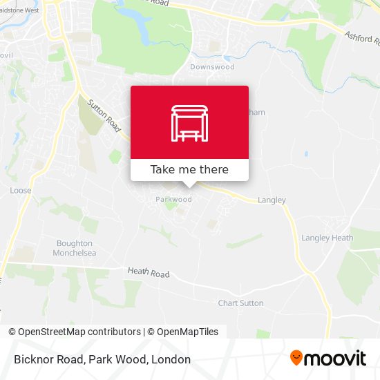 Bicknor Road, Park Wood map