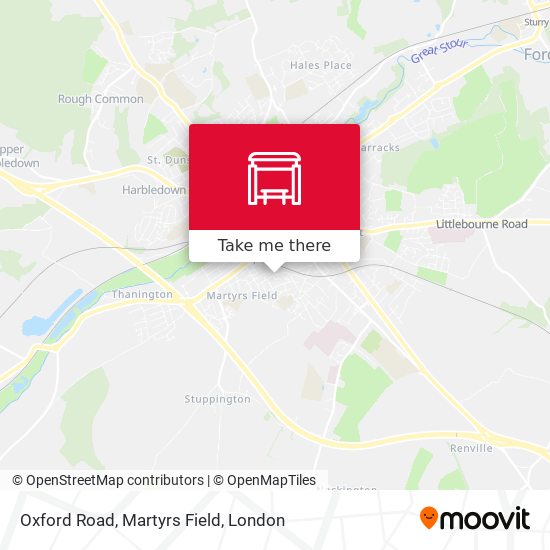 Oxford Road, Martyrs Field map