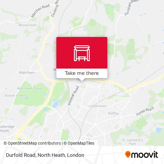 Durfold Road, North Heath map