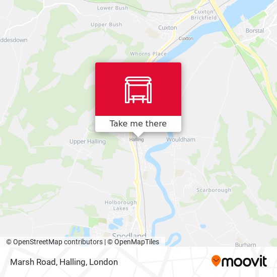 Marsh Road, Halling map
