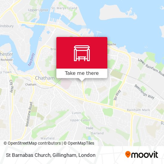 St Barnabas Church, Gillingham map