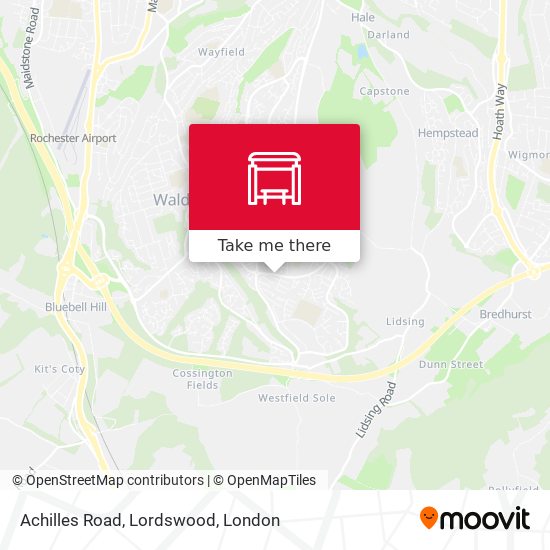 Achilles Road, Lordswood map