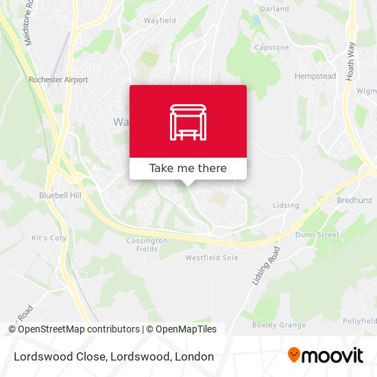 Lordswood Close, Lordswood map