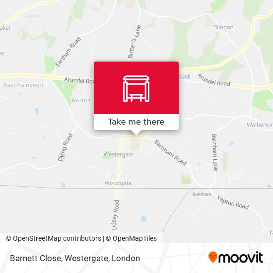 Barnett Close, Westergate map