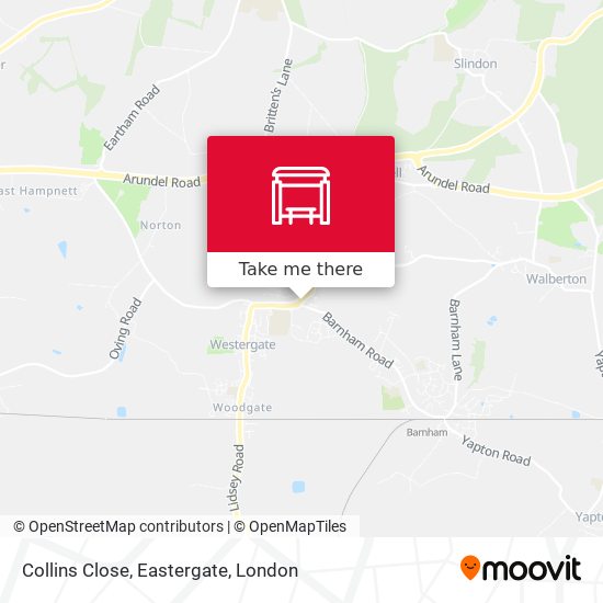 Collins Close, Eastergate map