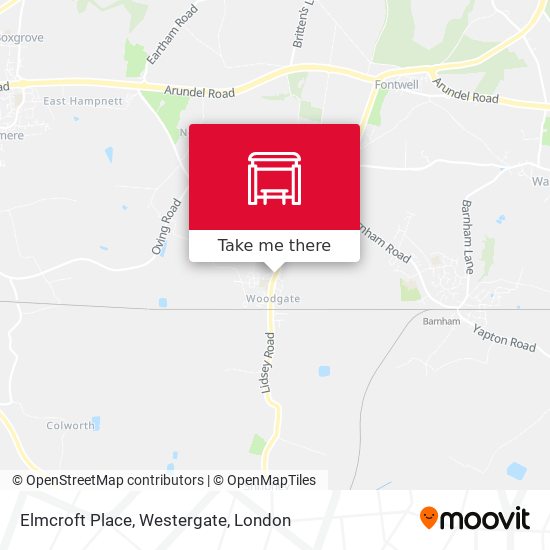Elmcroft Place, Westergate map