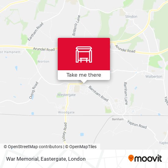 War Memorial, Eastergate map