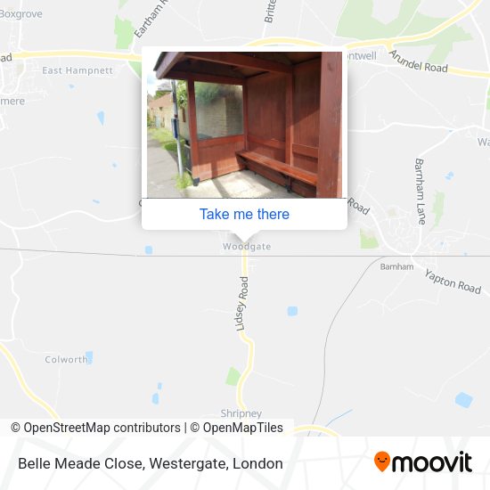 Belle Meade Close, Westergate map