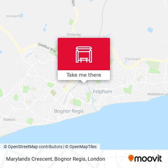 Marylands Crescent, Bognor Regis map