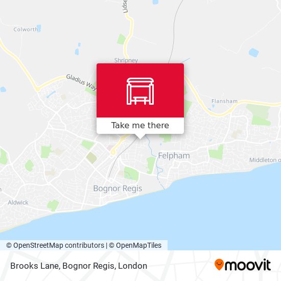 Brooks Lane, Bognor Regis map