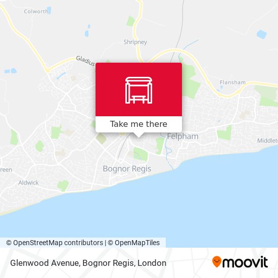Glenwood Avenue, Bognor Regis map