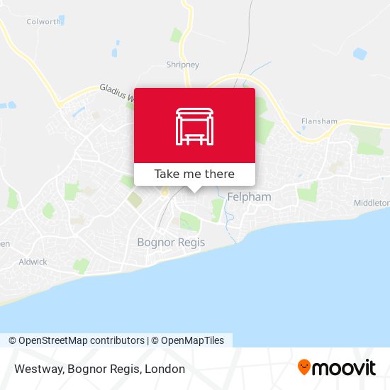 Westway, Bognor Regis map