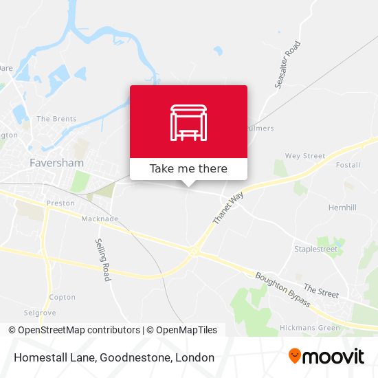 Homestall Lane, Goodnestone map