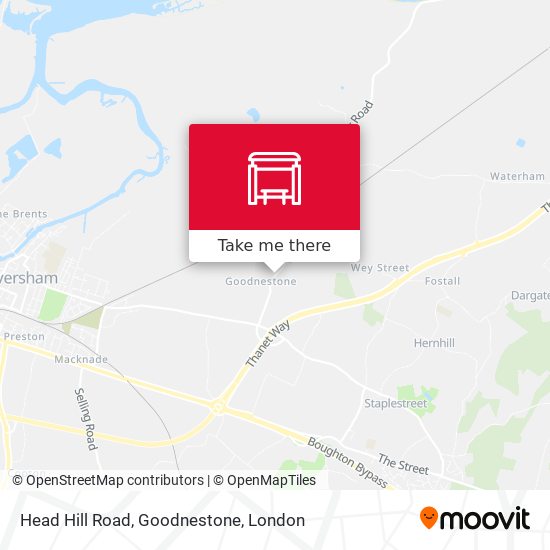 Head Hill Road, Goodnestone map