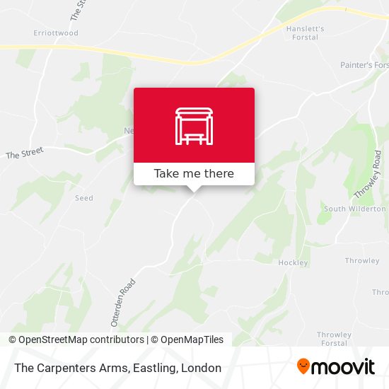 The Carpenters Arms, Eastling map