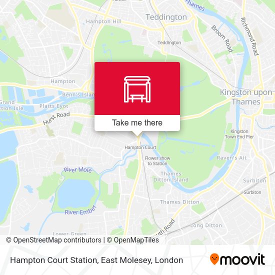 Hampton Court Station, East Molesey map