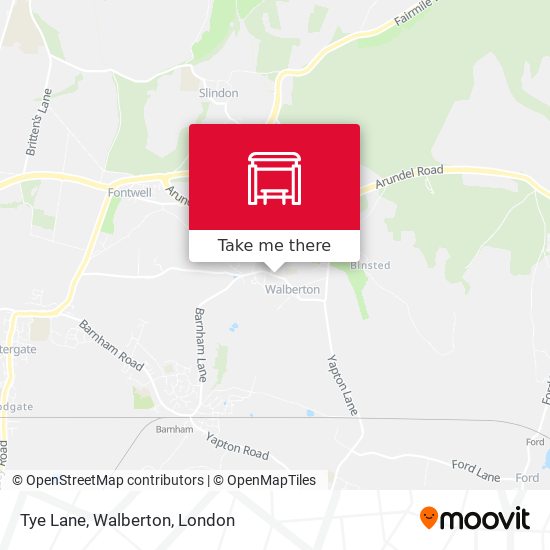Tye Lane, Walberton map