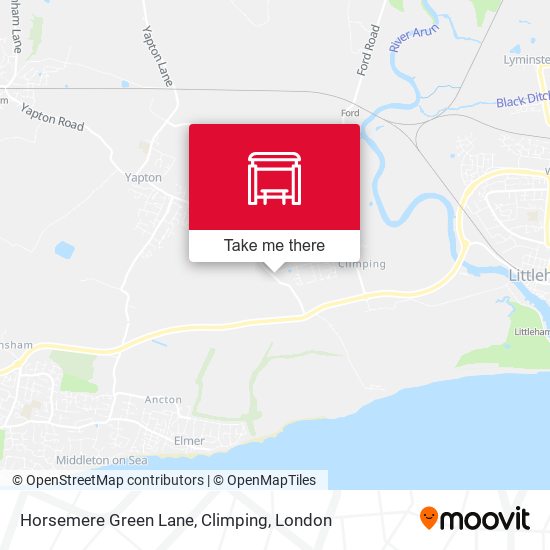 Horsemere Green Lane, Climping map