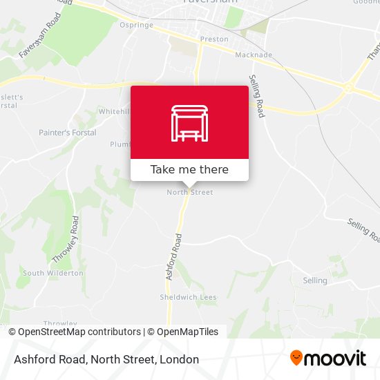 Ashford Road, North Street map