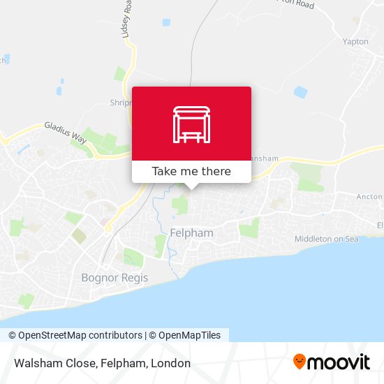 Walsham Close, Felpham map
