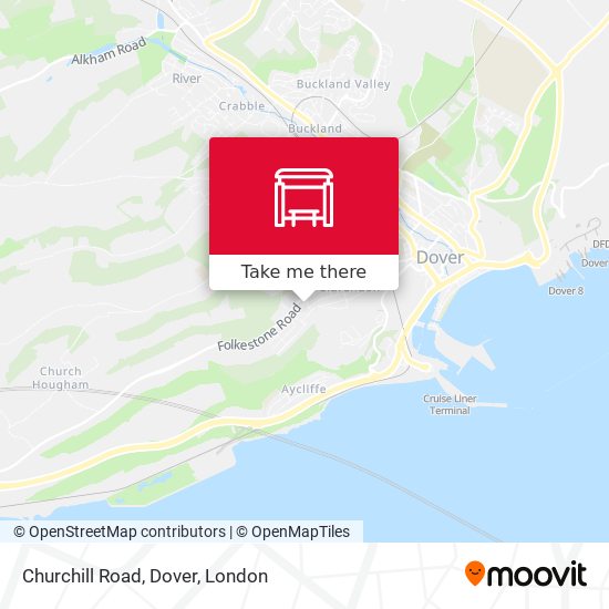 Churchill Road, Dover map